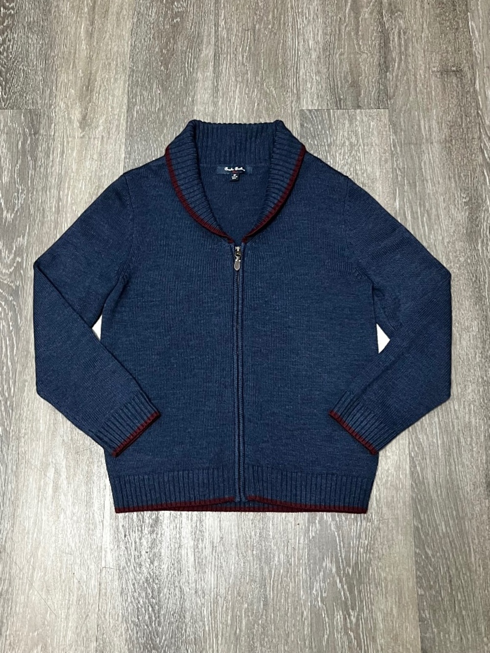 Brooks Brothers Fleece Knit Cardigan Sweater Men's Medium Merino Wool Full Zip